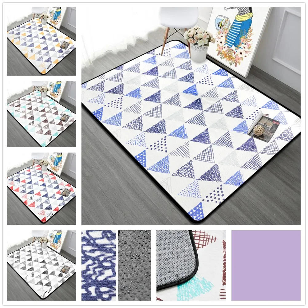 Скандинавский геометрический Коврик для гостиной Модный мягкий ковер для спальни Диванный кофейный столик коврик для кабинета коврик для пола Детские ползающие коврики татами