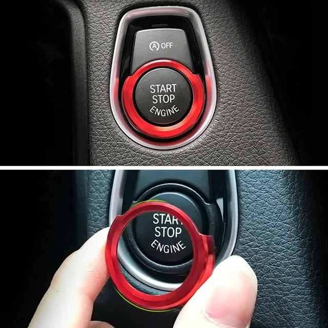 Anzulwang-cubierta de anillo de arranque para motor de coche, accesorios para BMW X1, F48, F20, F21, F30, F32, F33, F34, F36, F45, F46, 1, 2, 3, 4 Anzulwang-cubierta de anillo de arranque para motor de coche, accesorios para BMW X1, F48, F20, F21, F30, F32, F33, F34, F36, F45, F46, 1, 2, 3, 4