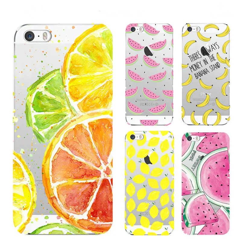 Lemon Fruit Phone Case For iPhone 5s 5 s SE 6 6S 7 8 Plus x 10 Soft TPU Silicon Transparent Thin Cover Cute Cat Owl Animal |