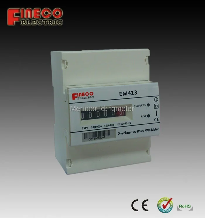 EM413 10(100)A kilowatt hour meter digital counter meterin Energy
