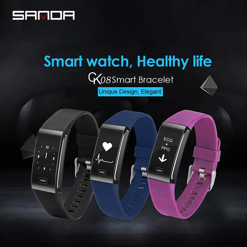 

New Sanda reloj smartwatch hombre Heart Rate Monitor Watches Sleep Tracker Bracelet Bluetooth Smart Watch Men For IOS Android