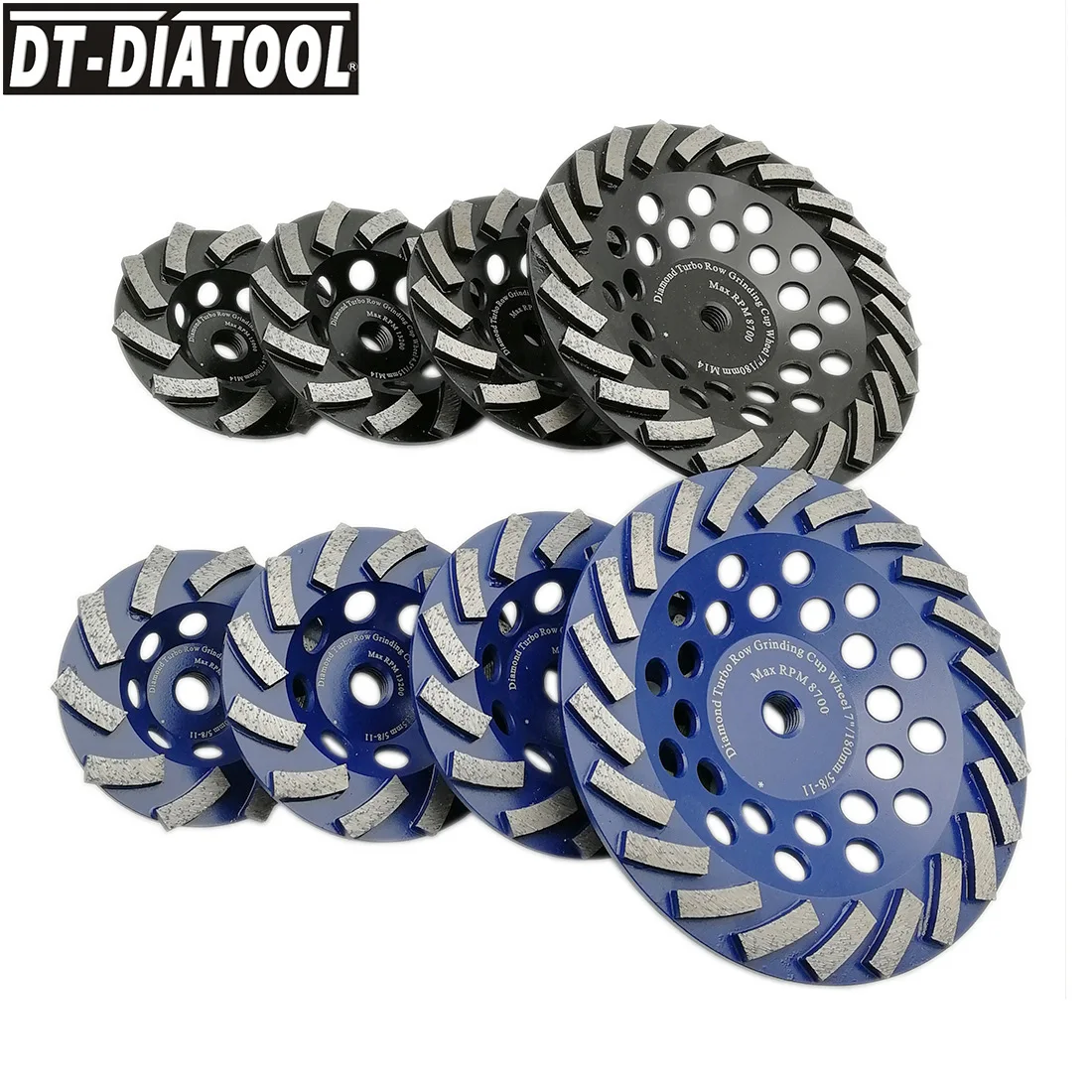 DT DIATOOL 1 шт. диаметром 100/115/125/180 мм алмазный сегментный турбо стакан шлифовальный