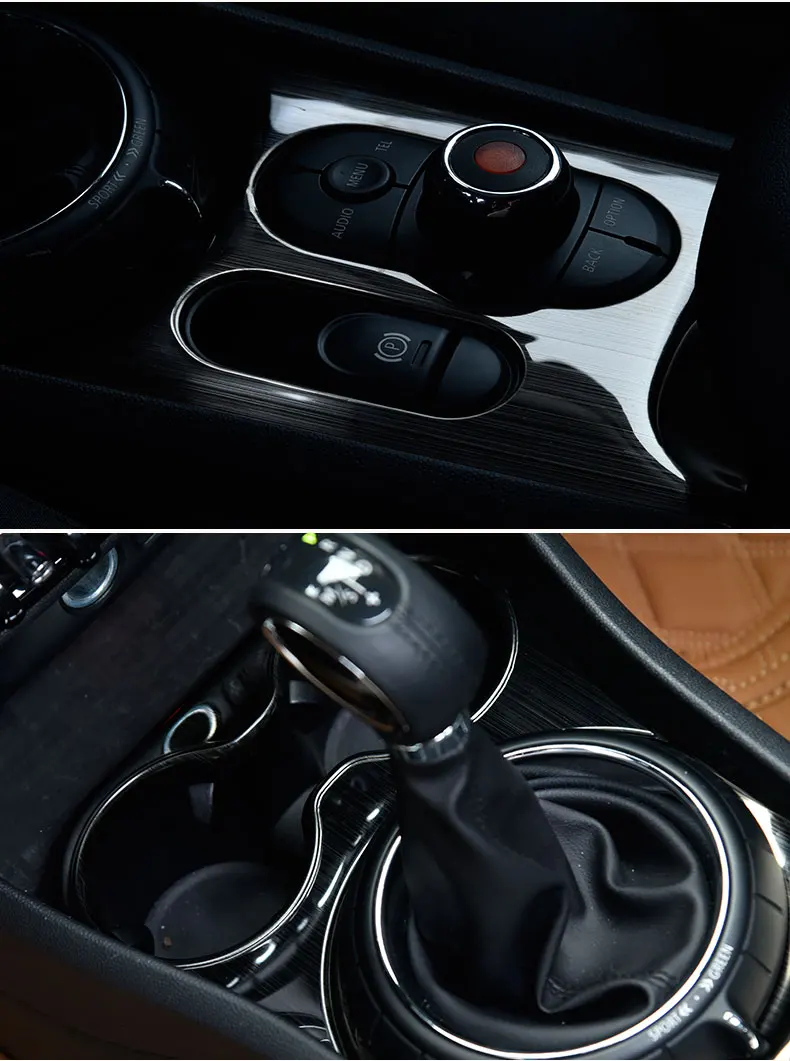 Настоящее углеродное волокно автомобильный держатель стакана воды панель шестерни панель наклейка крышка набор для Mini Cooper F54 Clubman