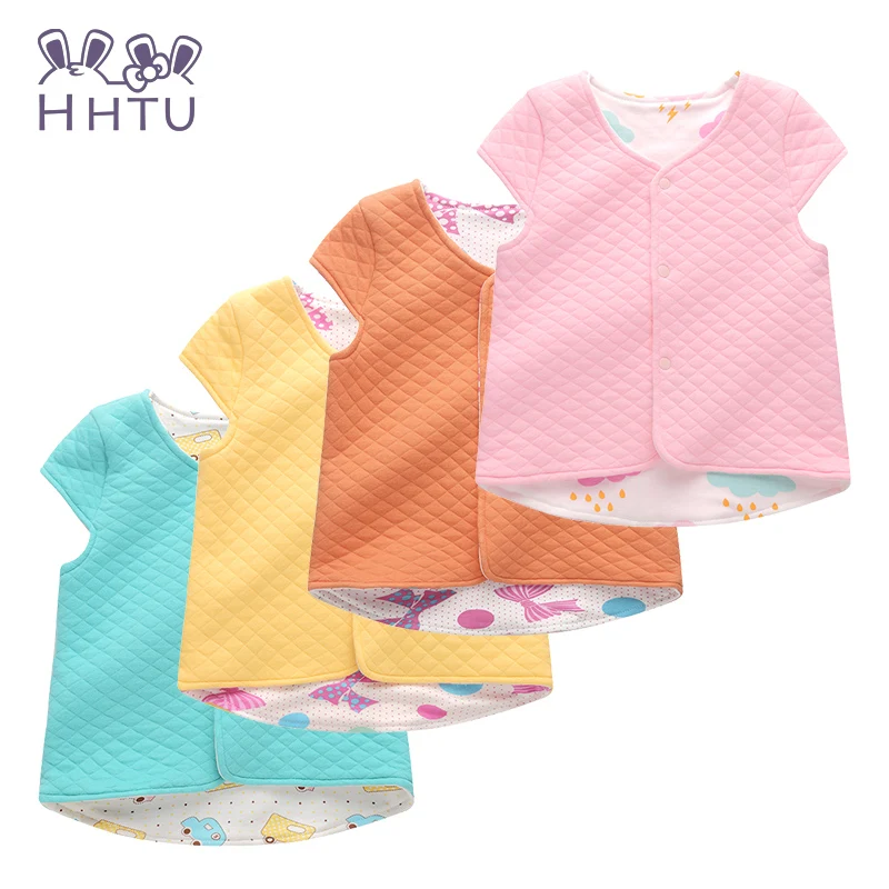 HHTU детская хлопковая верхняя одежда жилет Повседневная одежда детское платье без рукавов для детей Костюмы теплый жилет Демисезонный