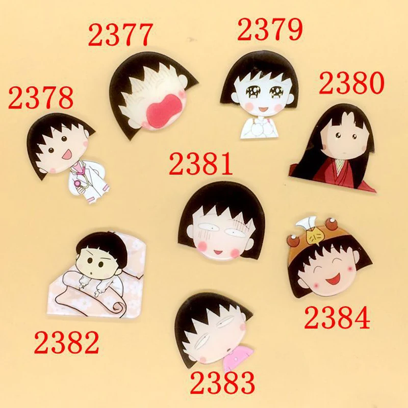 

1 PC Acrylic Brooches Cartoon Anime Maruko Chan Brooches Backpack Student Clothes Brooch Pins Bag Decor Brooch Badge Fashion