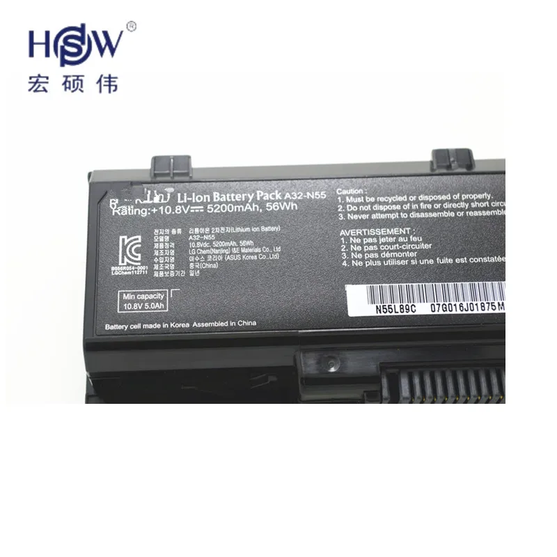 HSW ноутбука Батарея для ASUS A32 N55 07G016HY1875 N45 N45E N45S N45F N45J N45JC N45SJ N45SN N45SF N45SL|battery for asus|asus