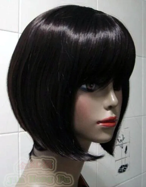 FREE shipping&gt&gt&gtNew ! Short black Straight Party Cosplay wig wigs A-972 1BSP33 |