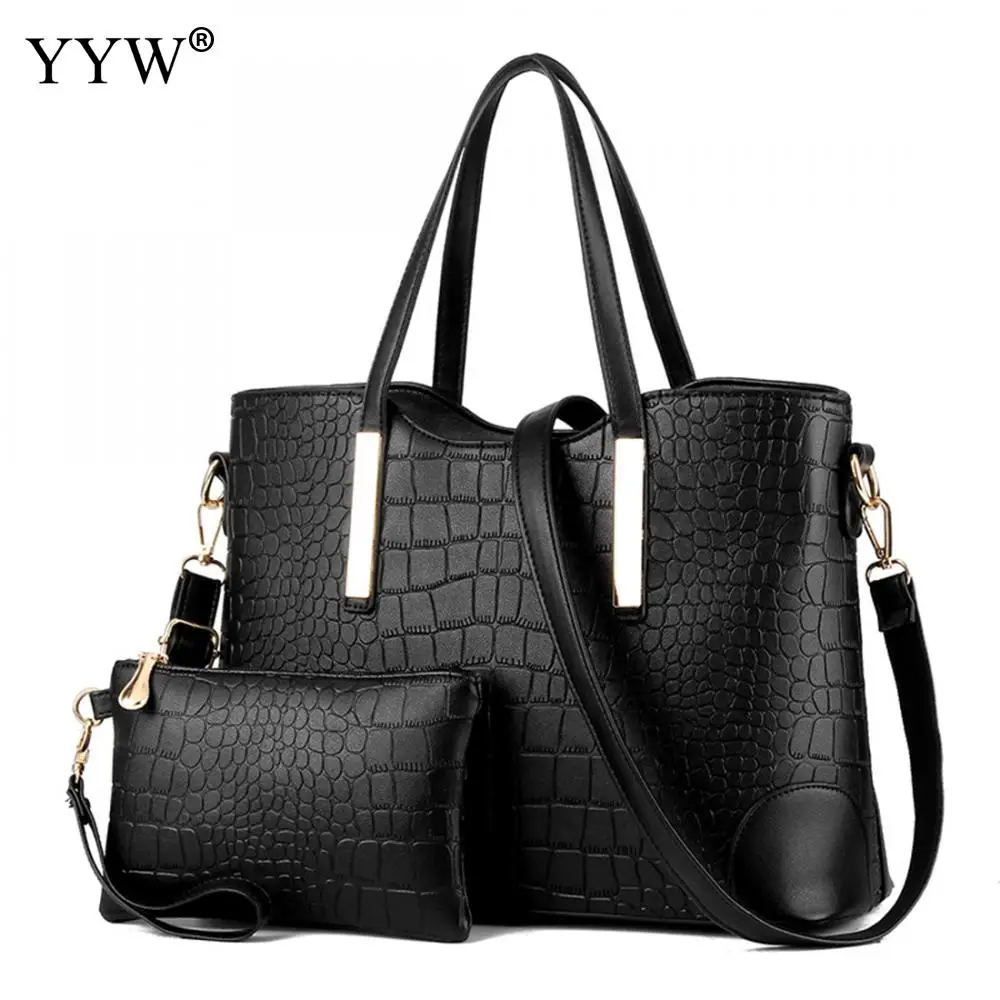 

Tote Bags Set Buy 1 Get 2 Women's PU Leather Handbags Famous Brands Lady's Clutch Bag Luxury Women Crossbody Shoulder Bag