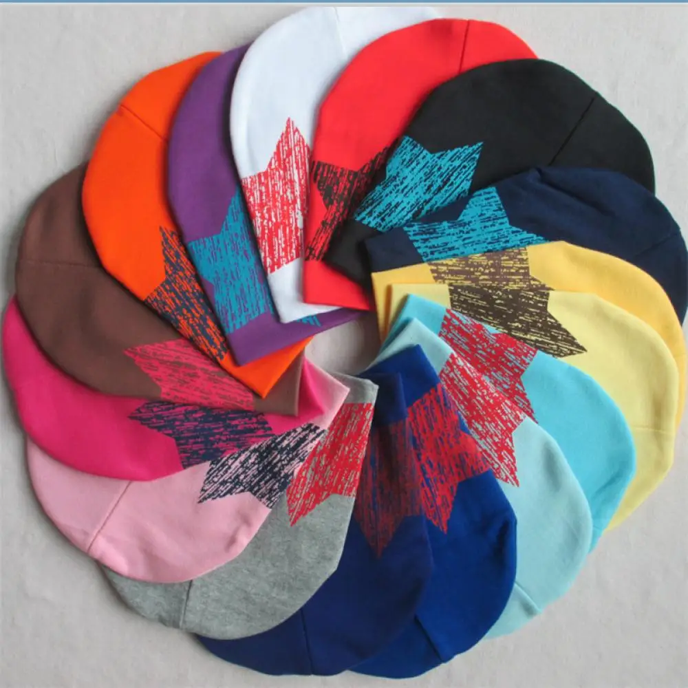 

1PC Unisex Boys Girls Cotton Hat Children Spring Winter Warm Soft Cute Cap Cartoon Star Hats Beanies Casual Cup Hair Accessories