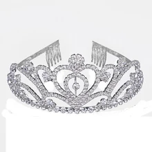 Woman Rhinestone Crystal Love Bride Wedding Crown Accessories Banquet Plate Hair Accessories Headband Girls Party Tiara Woman Rhinestone Crystal Love Bride Wedding Crown Accessories Banquet Plate Hair Accessories Headband Girls Party Tiara