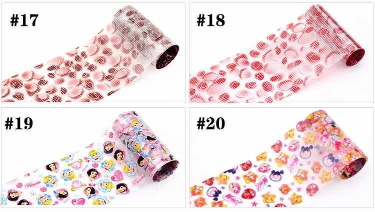 Unha de Transferência da Folha Adesivo de Papel Leopardo dos Desenhos Polonês da Arte do Unha Novo Flores Animados Padrão Suprimentos 100 Pçs - Set 5 100 pçs set Novo Prego de Transferência
