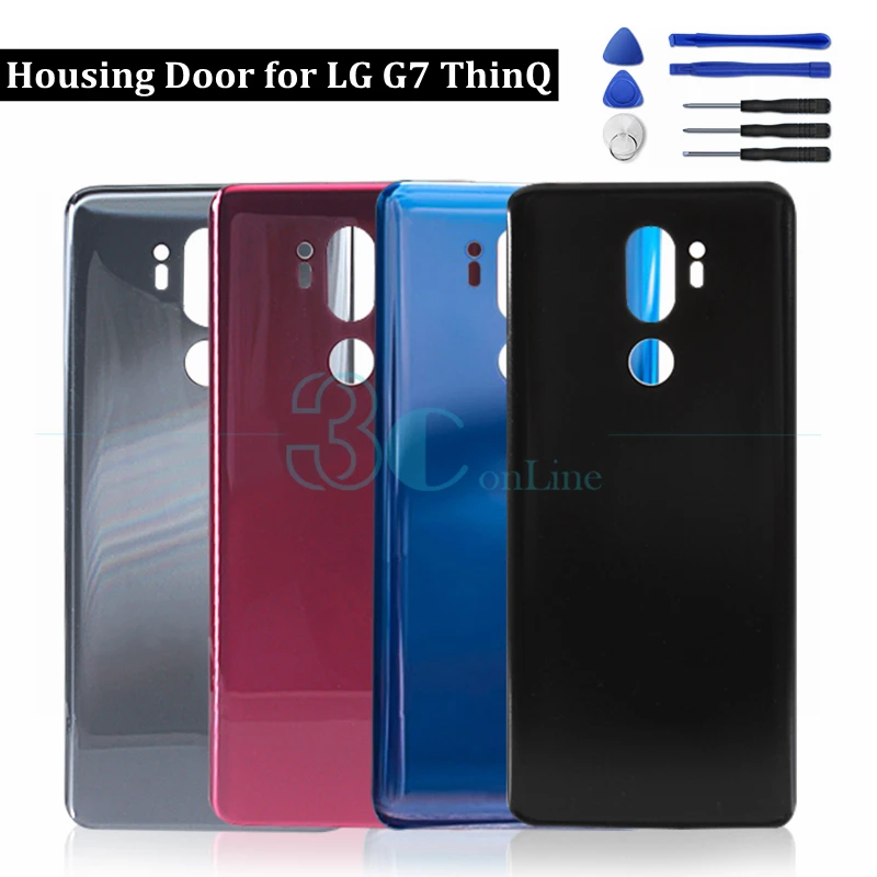 For LG G7 ThinQ Back Housing Glass Rear Battery Cover for G7 ThinQ