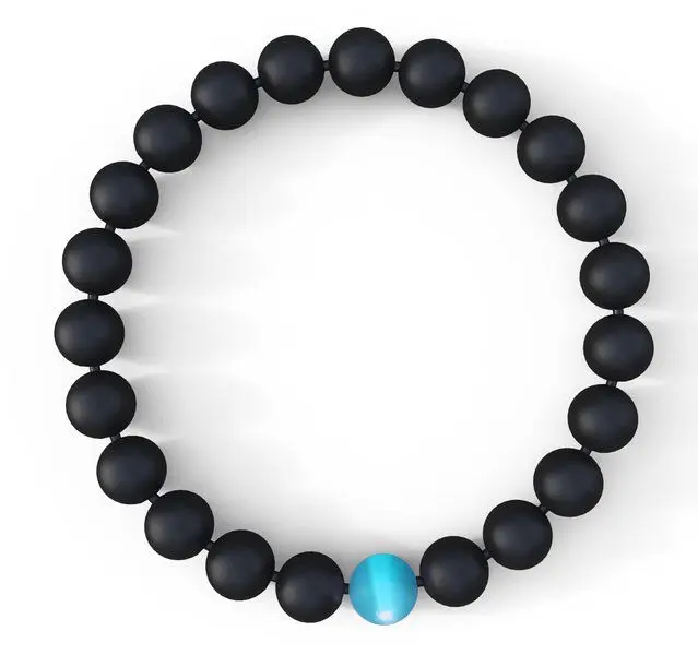 

Mens Water Drop Bracelet - Semi-Precious Natural Stones (8mm) - Handmade Genuine Quality Onyx Bracelets For Women