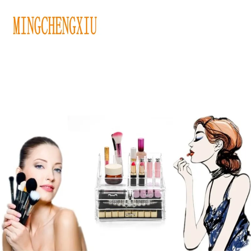 Акриловый Органайзер для косметики с забавным дизайном|makeup organizer|acrylic makeup organizercase