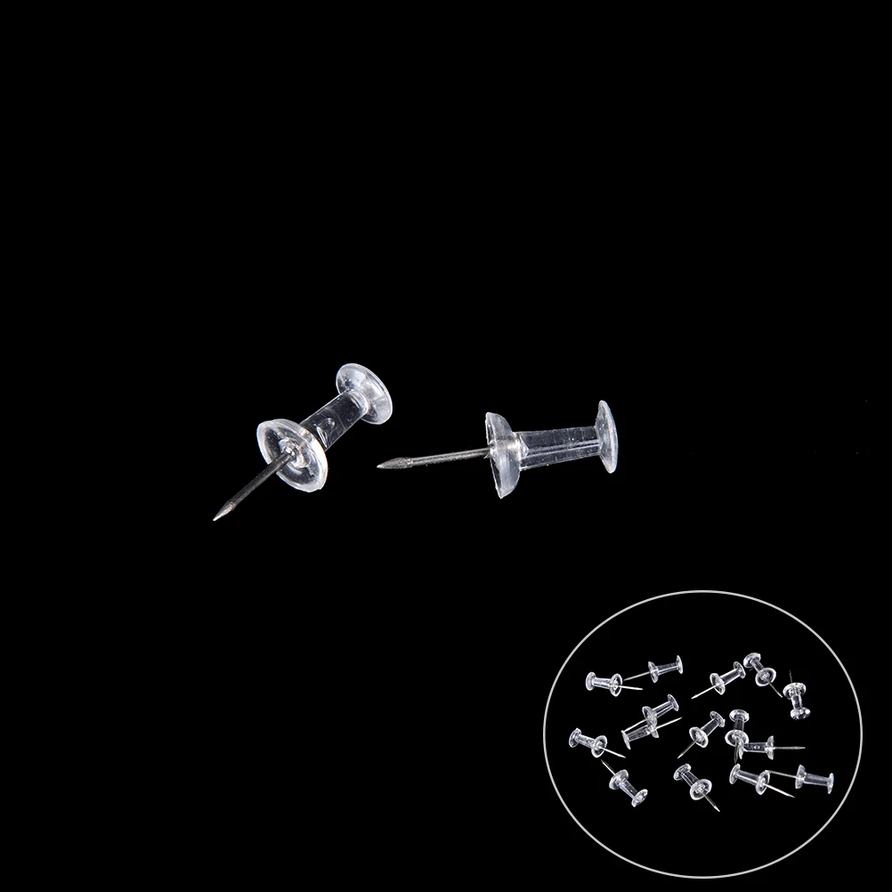40 шт./компл. чистый прозрачный пластик таки толкающие булавки Ассорти изготовление тачек для большого пальца пробковая доска офисные школьные канцелярские принадлежности