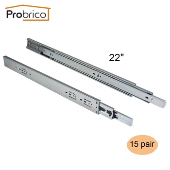 

Probrico 15 Pair 22" Soft Close Ball Bearing Rail Kitchen Furniture Drawer Slide DSHH32-22A USA Domestic Delivery