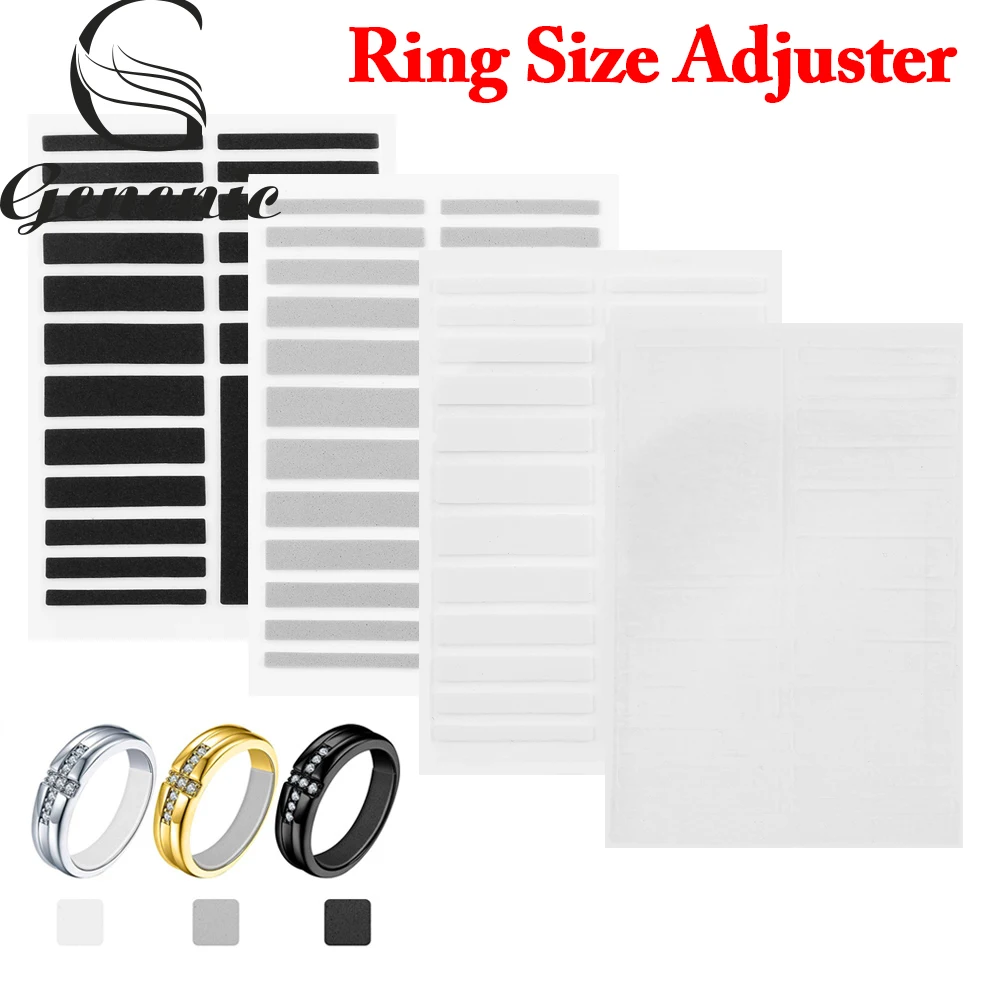 

Invisible Ring Inner Ring Sticker Size Adjustment Pad 4 Colors 19 Pcs/Per Sheet Ring Size Adjuster Set or Loose Rings Jewelry