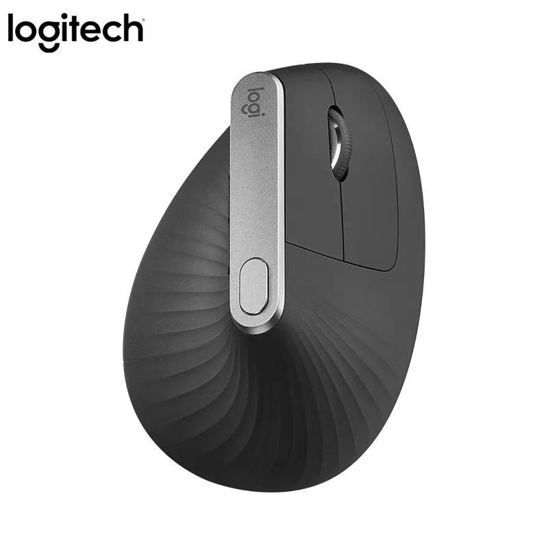 Оригинальная Вертикальная мышь logitech MX эргономичная лазерная Bluetooth и перезаряжаемая мышь Unifying 400-4000 dpi - Цвет: gray