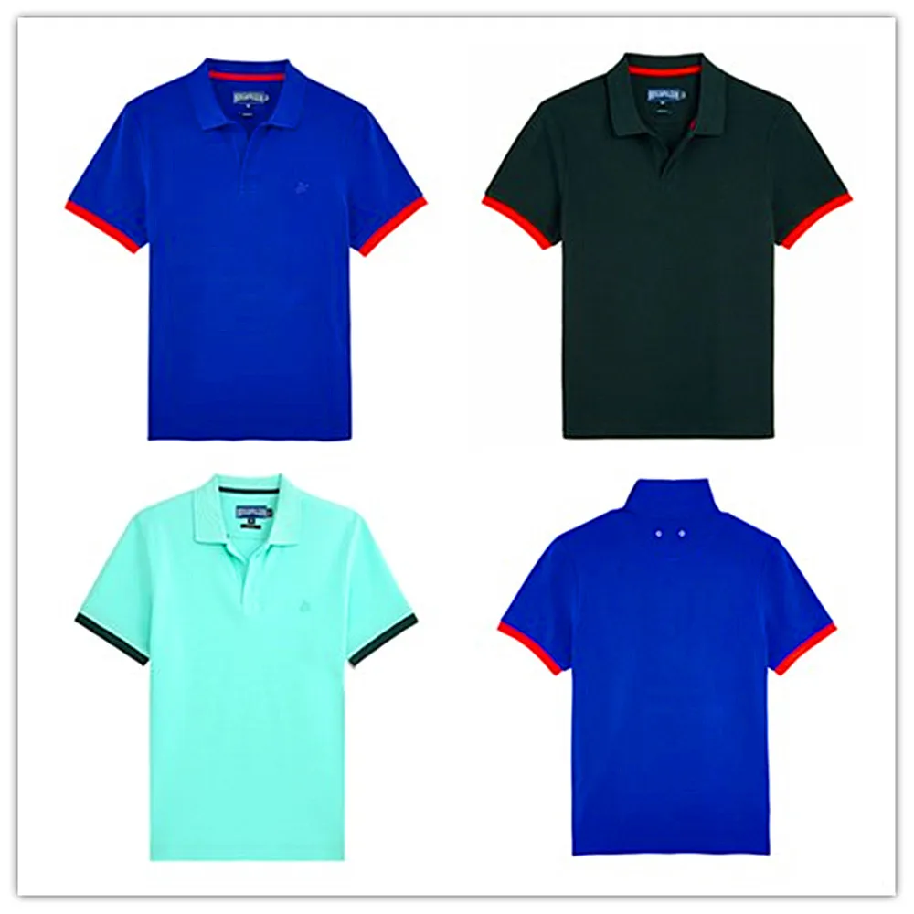 

Hot 2019 Brand Vilebre Polo Shirts Men 100% Cotton men's Solid Tops Tees Turtles Bermuda Beach Adult Turndown Collar Swimwear