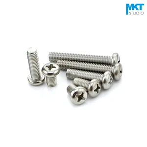 100 шт. M3 Нержавеющая сталь, верхняя часть голенища круглой формы, плоская подошва хвост болты Высота = 3/4/5/6/7/8/9/10/12/14/16/18/20/22/ 25 мм - изображение