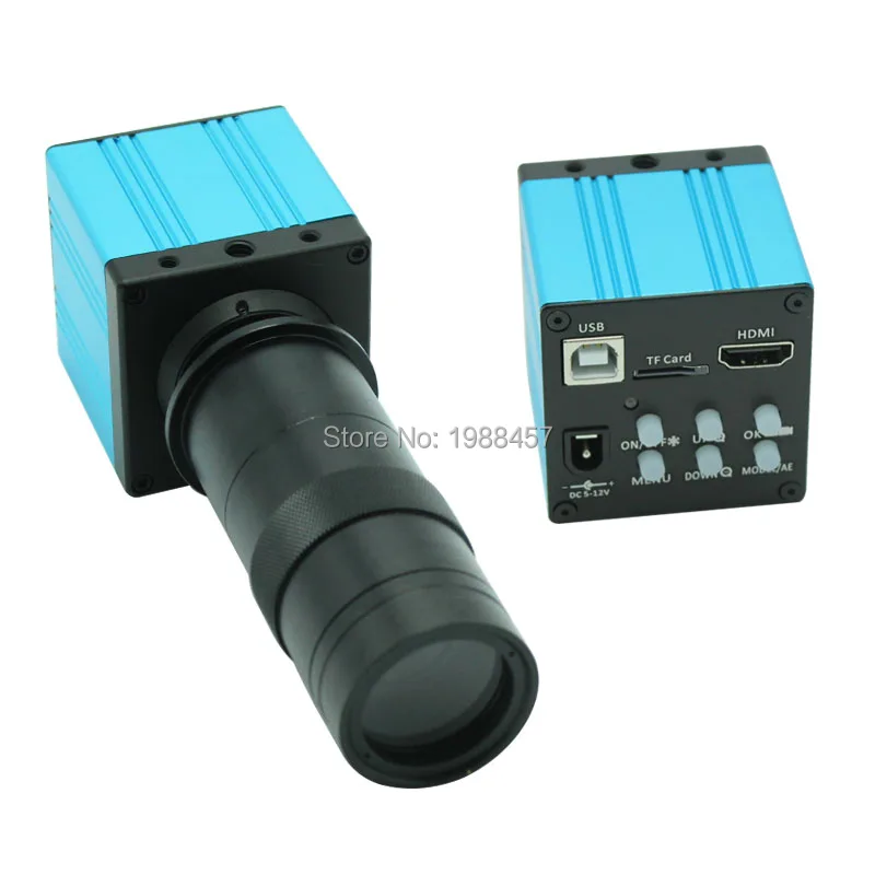 

16MP HD HDMI USB Industrial Digital Microscope Camera TF Card Storage Support Photo Recording Video+8X-130X Optical C-Mount Lens