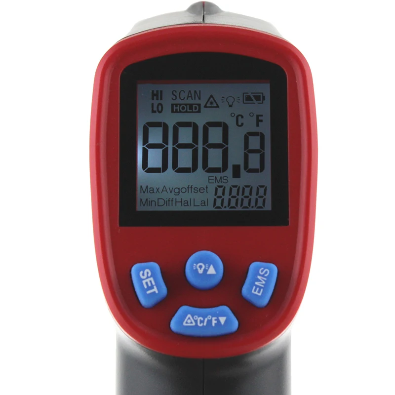 Beste ANENG AN550 Digitale Laser Pyrometer Non Contact Infrarood Thermometer 50 500C LCD Temperatuur Tester Meter Gun