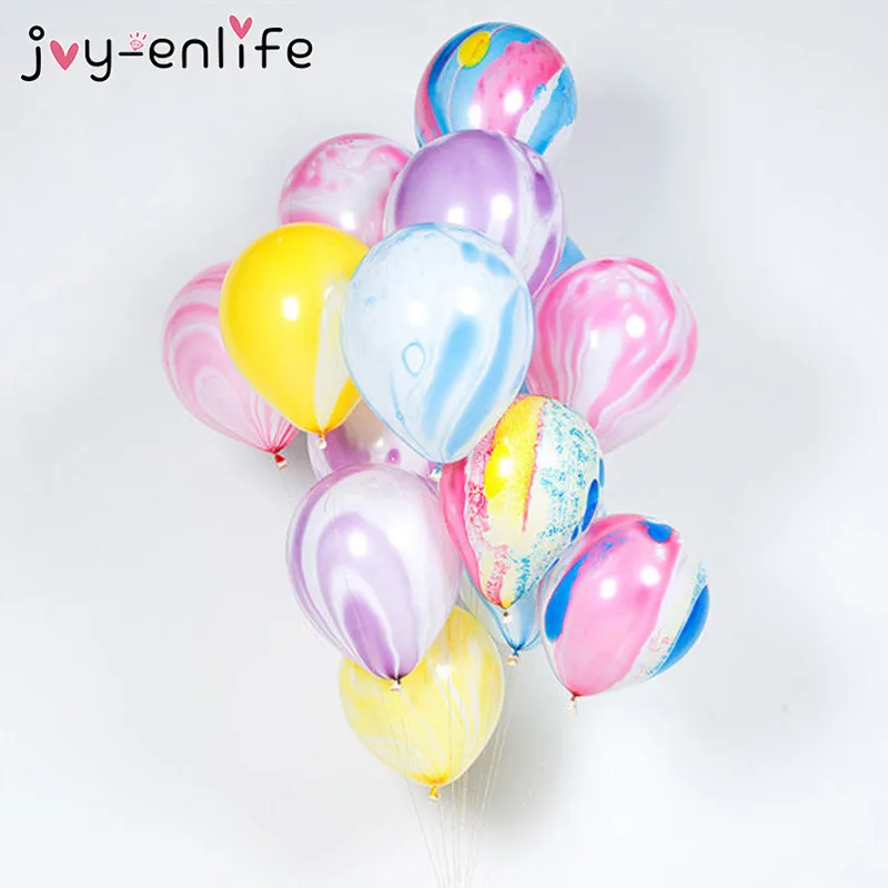 

JOY-ENLIFE 10pcs/lot Rainbow Printed Latex Balloon Birthday Party Decorate Balloon Baby Shower Party Supplies Wedding Decor