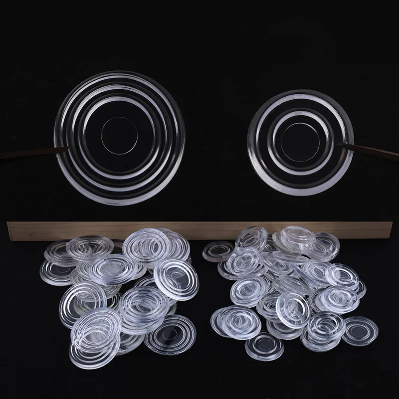 25pcs Round Shape Glass Table Non-slip Soft Grip Pad transparent silicon soft rubber Fixed tempered glass Furniture Accessories