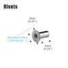 50pcs Aluminum Blind Rivet Nut, Buzz Bait Rivets,DIY Buzzbaits fishing accessories ► Photo 3/4