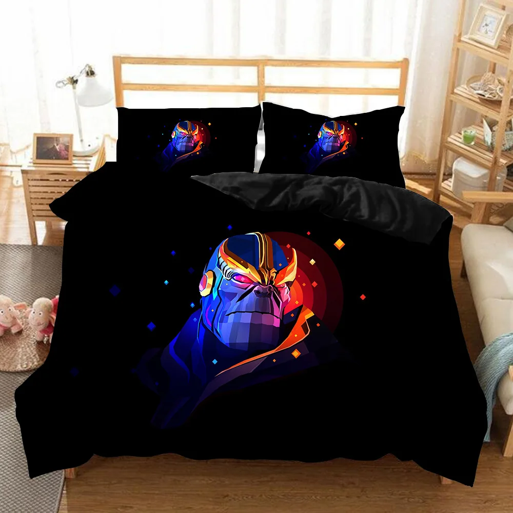 Комплект постельного белья с 3D танос, Мстители Marvel, Железный человек, Капитан Америка, Тор, Невероятный Халк, одеяла, комплекты постельного белья