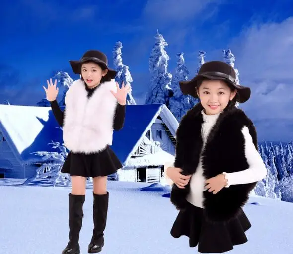 Hot sales 2017 Autumn Winter Baby Princess Girls Faux Fur Fleece Warm Coat Jacket Girl Children Clothing |