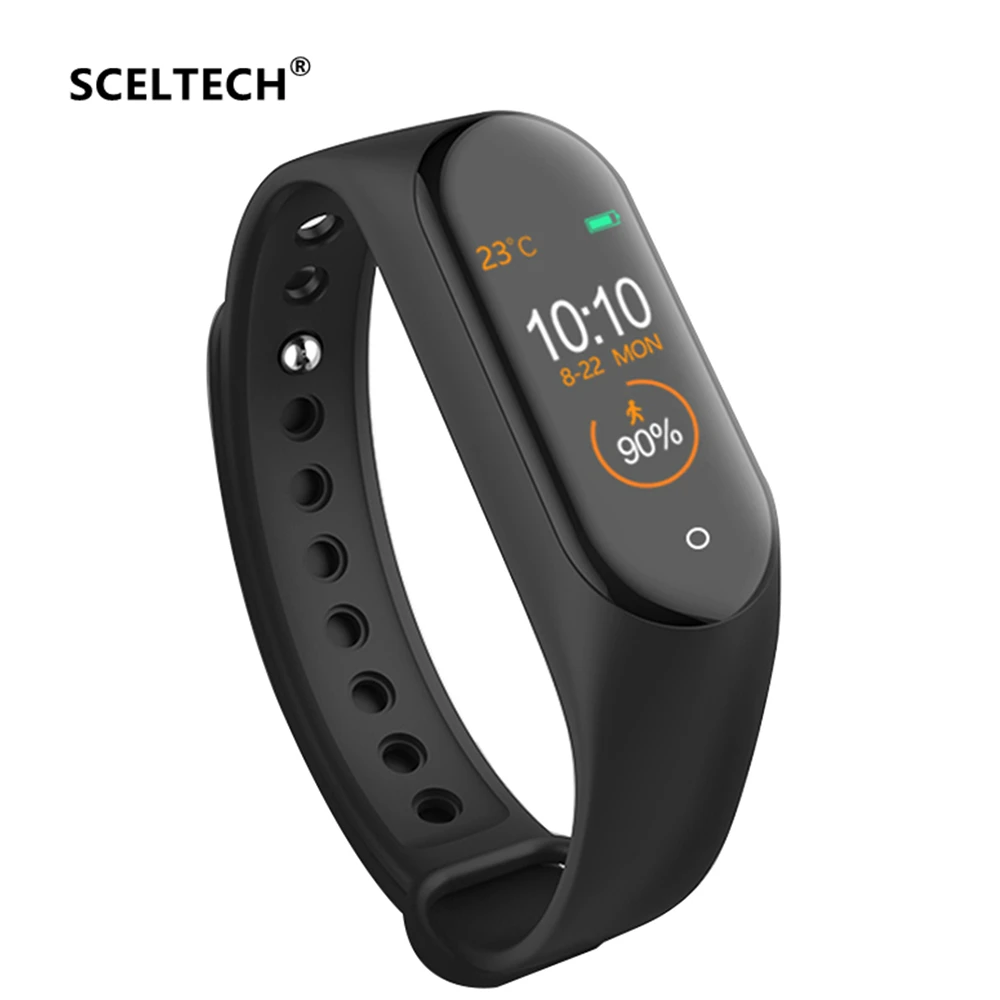 

SCELTECH M4 Smart Bracelet Message Remind/Blood Pressure/Heart Rate Monitor/Pedometer Sport Band For XiaoMi iPhone Smart Phone