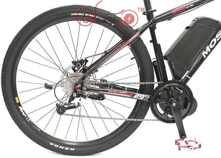 Sale Free Shipping 48V 750W MOSSO 29er Ebike Electric Bicycle 8FUN Mid-Drive Motor+ 9 Speed+48V 12AH Lithium Battery+LCD Display 10