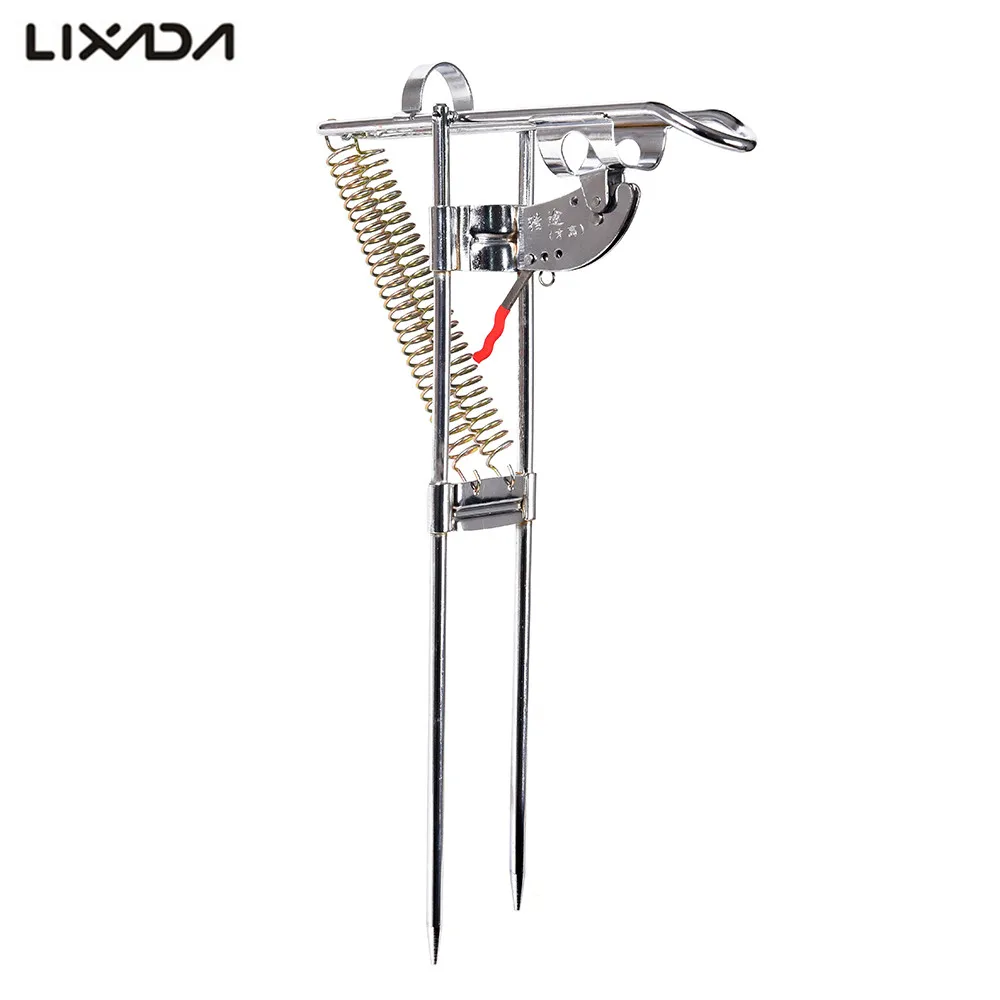 

Automatic Stainless Steel Fishing RodHolder Double Spring Tip-Up Hook Setter Fishing Pole Bracket Rod Holder Stand Rack