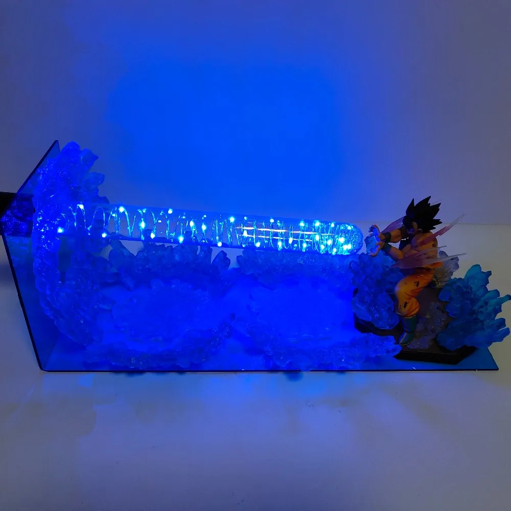 Dragon Ball лампа Сон Гоку Kamehameha Lampara сцена Dragon Ball Z Goku светодиодный Ночной светильник Настольная лампа