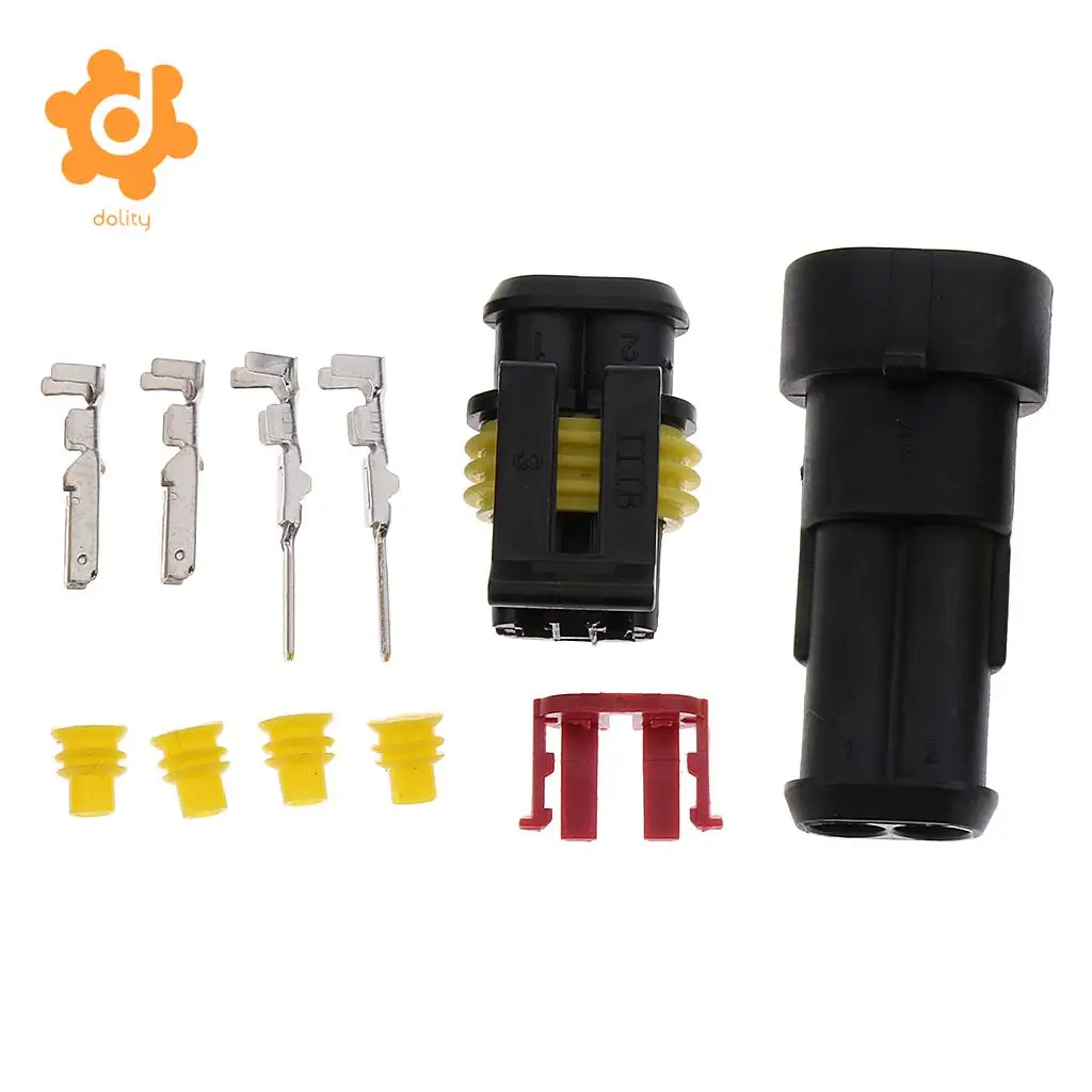 Baoblaze 1 Set 1/2/3/4/6 Pin HID Sealed Waterproof Quick Splice Electrical Wire Connector Plug