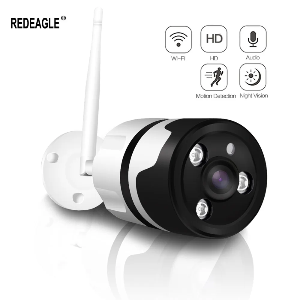 

REDEAGLE 180 Degree WiFi IP Camera 1080P Outdoor Waterproof 2.0MP Wireless Security Camera Metal Body Two way Audio TF Card Slot