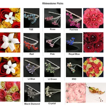 

Rhinestone Picks Wedding Prom Bride Bouquet Decorations Beautry Corsage Accessories Rhinestone Picks Free DHL