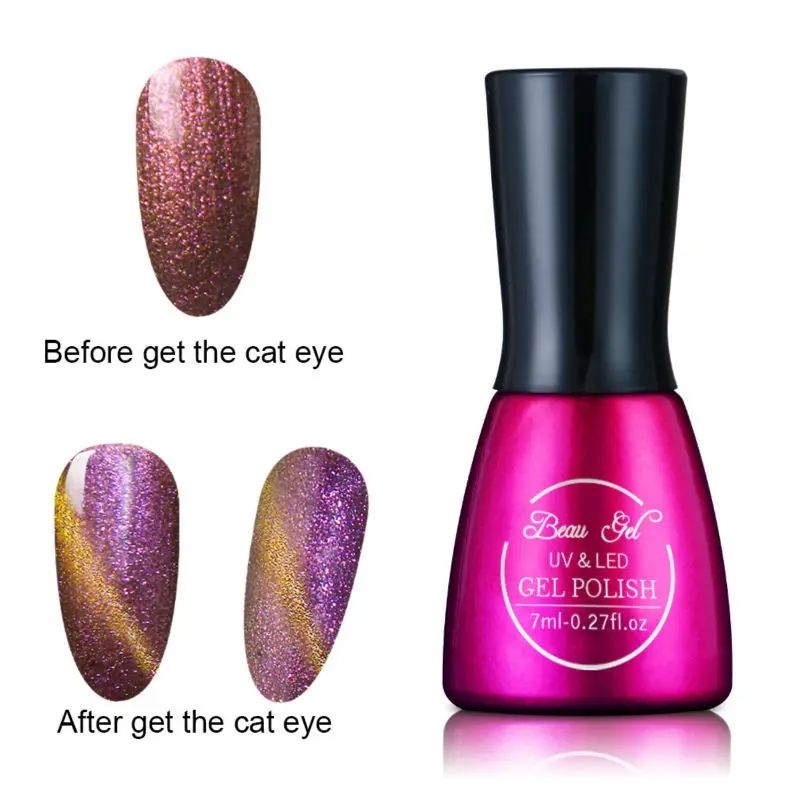 Beau гель 7 мл УФ-Хамелеон Гель-лаки для ногтей 3D Магнитный кошачий глаз замочить от УФ-гель лак блеск лак для ногтей DIY - Цвет: 3313