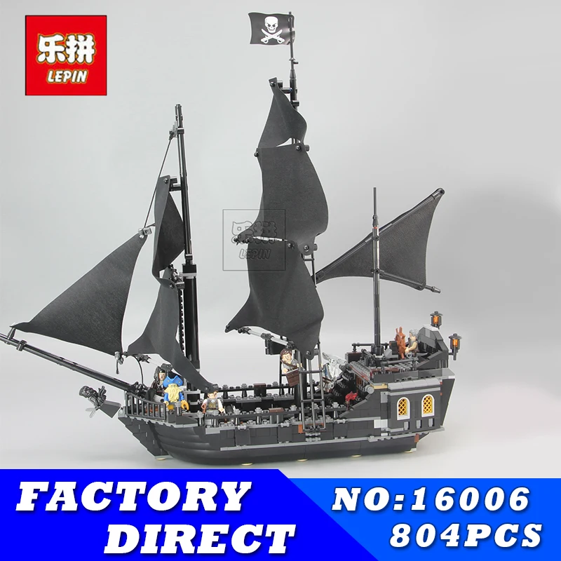

LEPIN 16006 804pcs Pirates of the Caribbean Black Pearl Building Blocks Bricks Set The Figures Compatible with Lifee Toys Gift