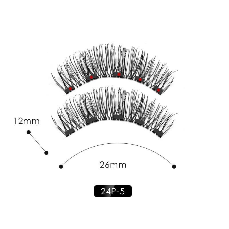 Магнитные ресницы с 5 магнитами натуральные накладные ресницы ручной работы 3D/6D магнитные ресницы с аппликатором