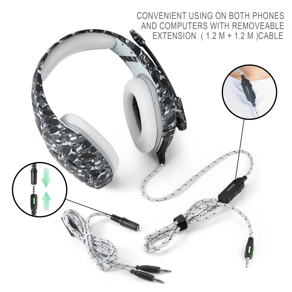 

ONIKUMA K1 PS4 Gaming Headset Casque Wired PC Stereo Earphones Headphones with Microphone for New Xbox One/Laptop Tablet