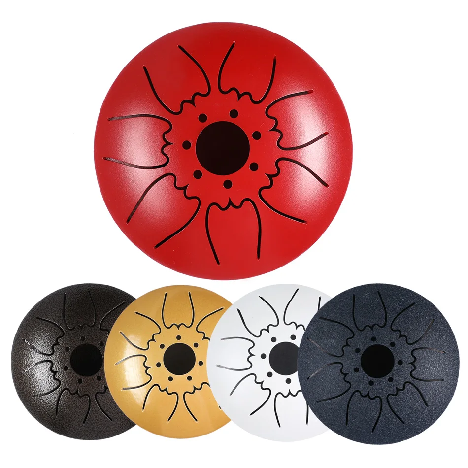 Baratos Mini tambor de lengua de acero de 7 tonos tambor de lengua de 5 pulgadas C tambor de cacerola de mano con bolsa de transporte de mazo de tambor