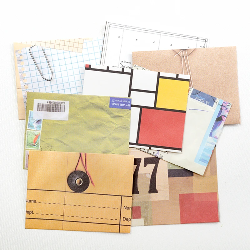 

Moking retro post Mini Envelope memo pad paper note message card 1 lot = 1 pack = 12 pcs