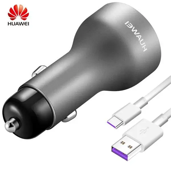 Huawei P20 Pro Lite, супер автомобильное зарядное устройство, USB зарядное устройство для путешествий, 5V4. 5A,,, USB порт, Honor V10 10, View 10, Nova 3e - Тип штекера: Huawei AP38 Silver