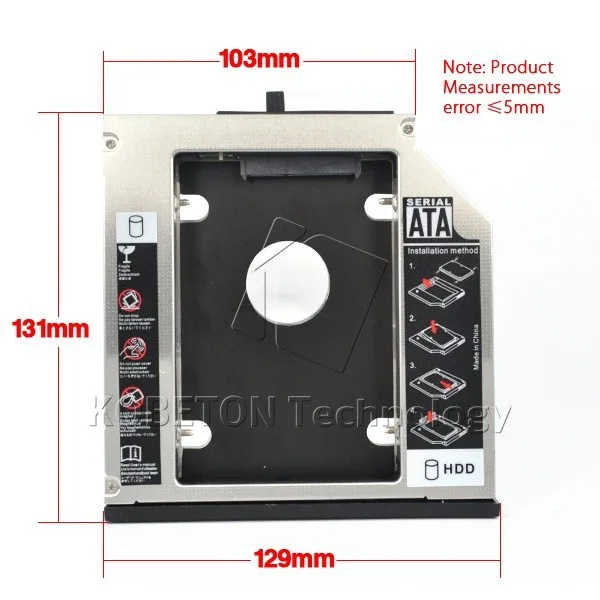 SATA 3,0 на Sata 2nd HDD Caddy 12,7 мм SSD чехол Корпус Optibay для IBM lenovo Thinkpad R400 R500 T420 T430 T520