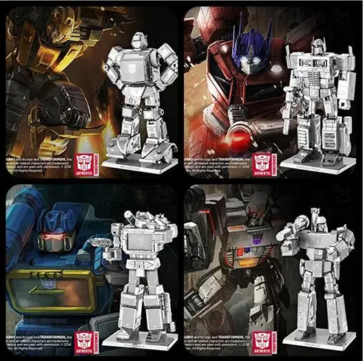 3D metal model laser cutting Nano Puzzles 4 Style 6 inch Etched plate robots series MEGATRON