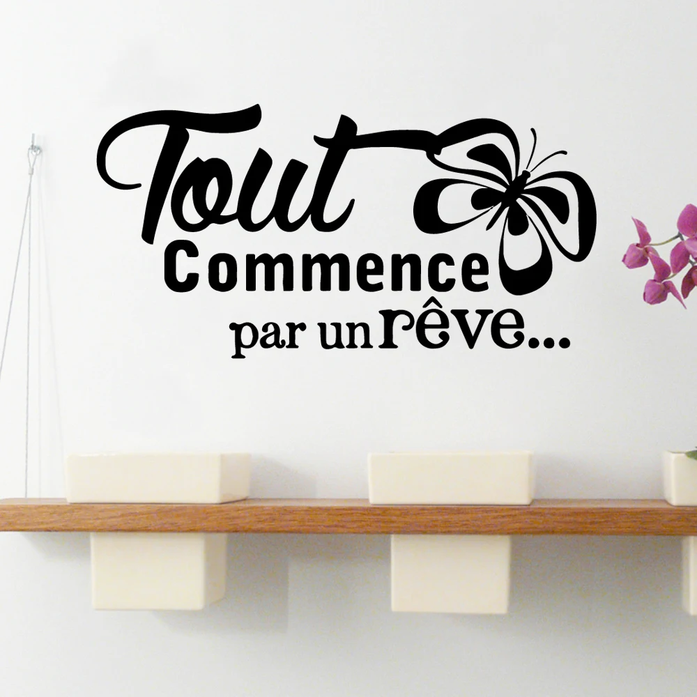 Large franch sentences Vinyl Kitchen Wall Stickers Wallpaper For Kids Rooms Diy Home Decoration Bedroom adesivo de parede Large franch sentences Vinyl Kitchen Wall Stickers Wallpaper For Kids Rooms Diy Home Decoration Bedroom adesivo de parede