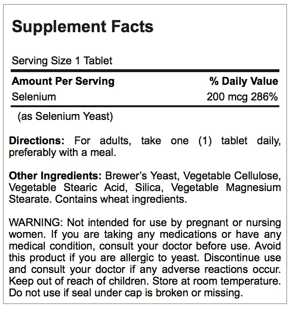 Original Pride Selenium 200mcg/250 Mineral Products Selenium is an essential trace mineral that supports the immune system