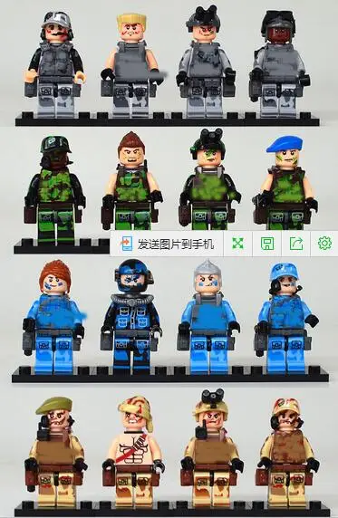16pcs//lot SWAT Team Leader Military Equipment Anti-terrorism raid CSF Fit Lego